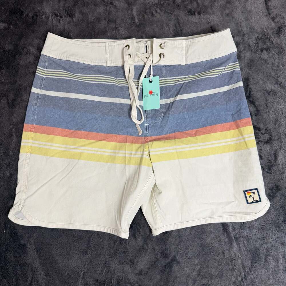 Marine Layer Avalon Board Short Size 30 Multi Stripe Beach Summer NWT